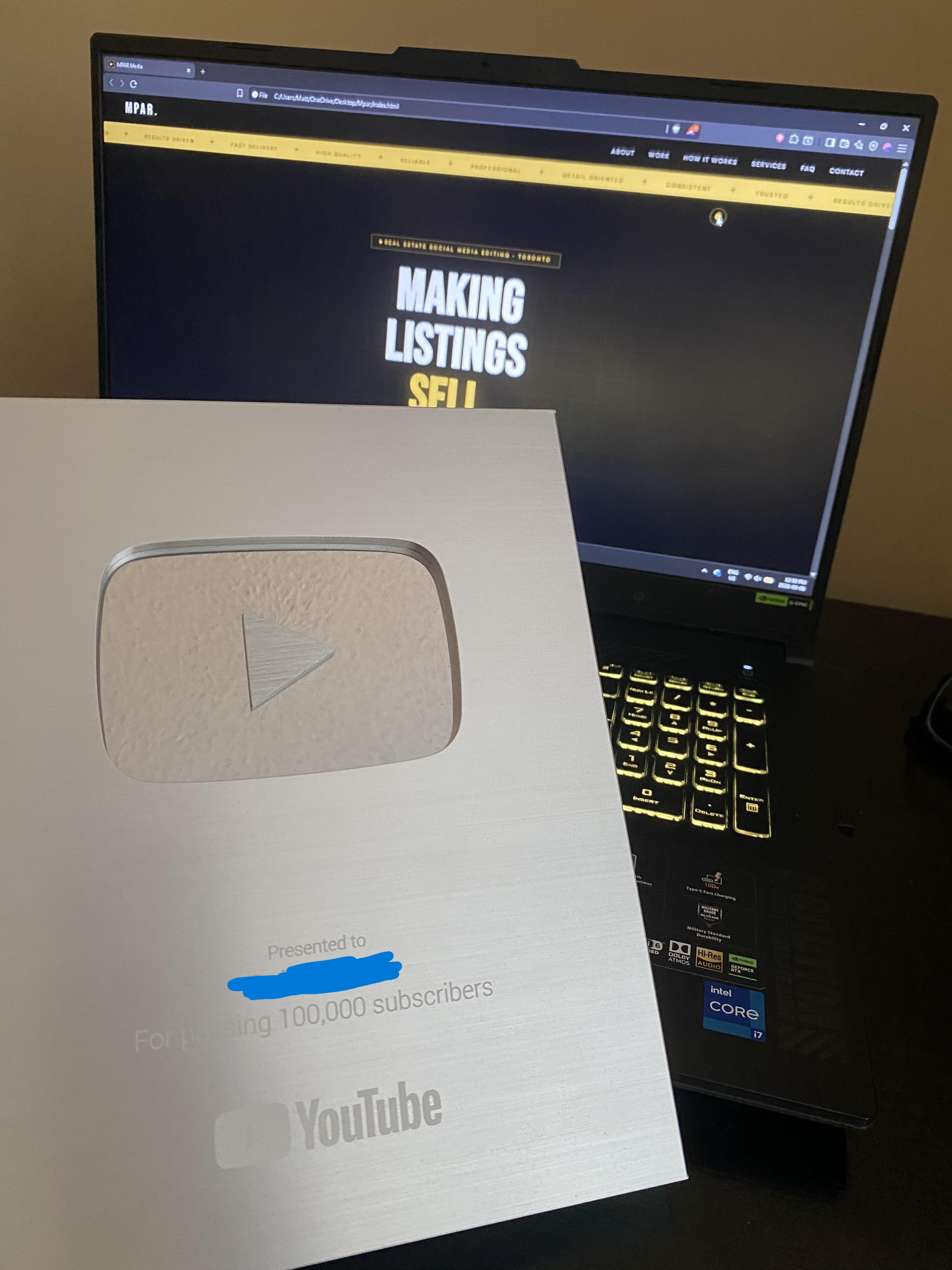 YouTube Silver Play Button